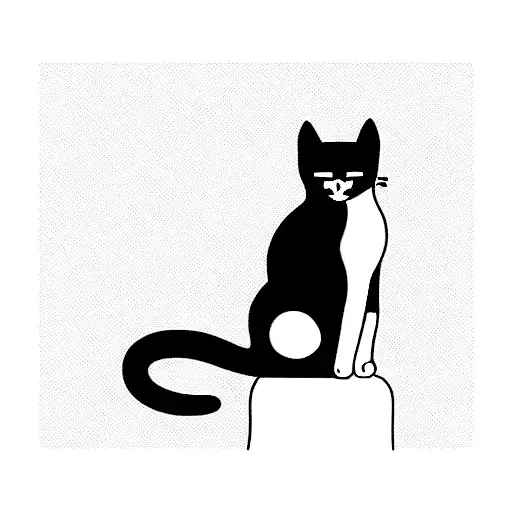 A Cat On A Side Table