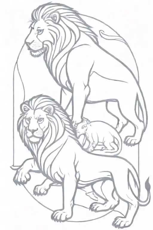 Kickboxer Lion With Family