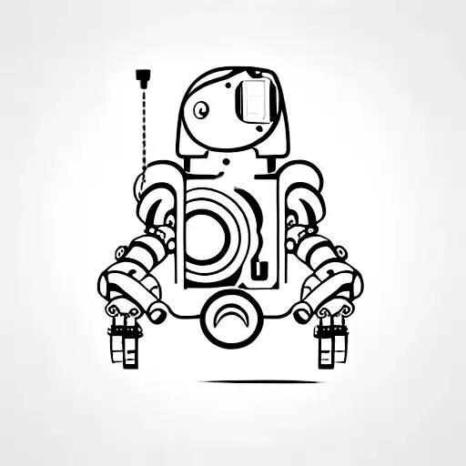 A Robotic Arm Holding A Beer Bottle With A Technology-themed Background