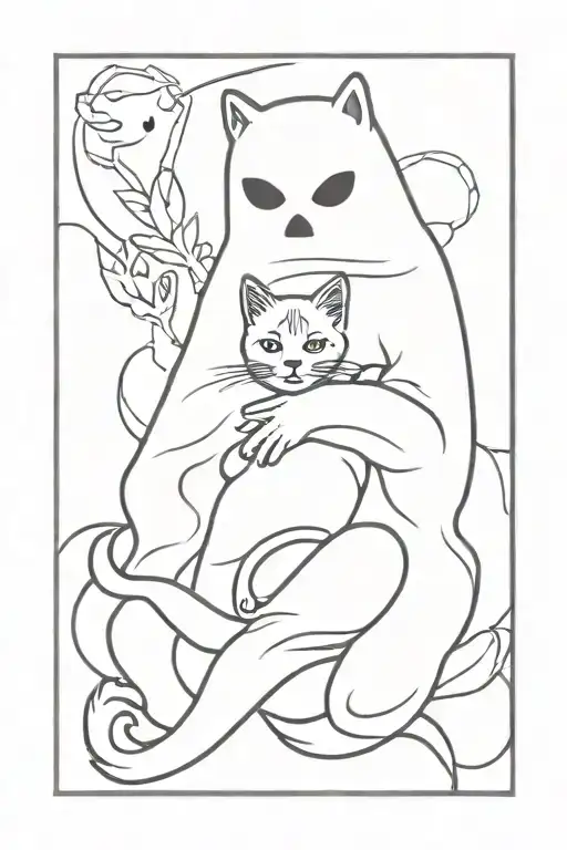 Ghost Holding Cat