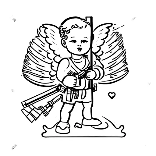 Cupidon Child With Gun