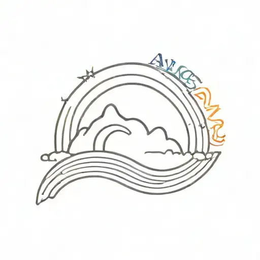 Rainbow With Alice Writing Hidden Inside Maori