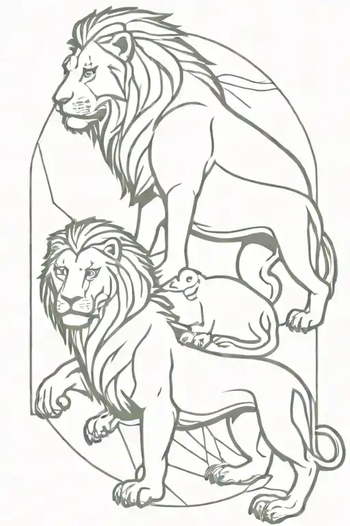 Kickboxer Lion With Family