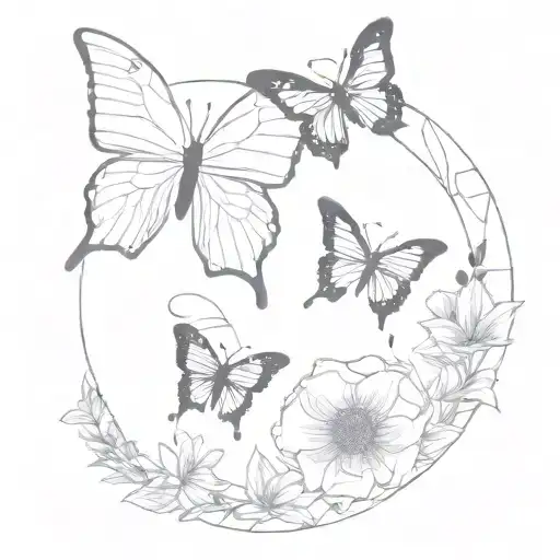 Butterfly And Flower Of Death Tarot Card