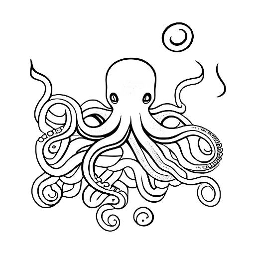 Octopus Drinking Wine