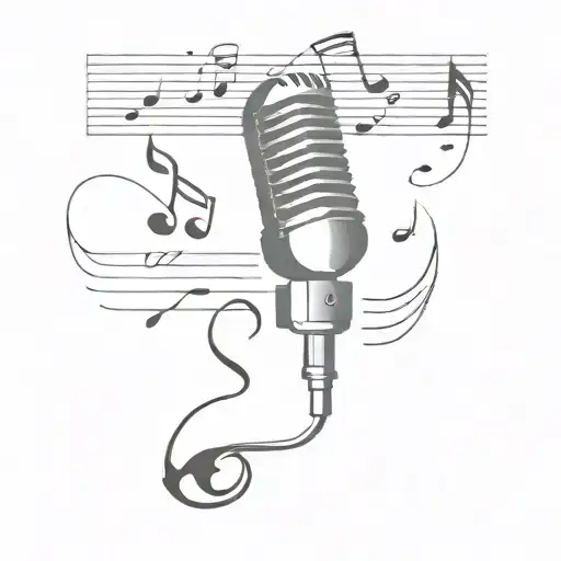 Microphone And Music Note