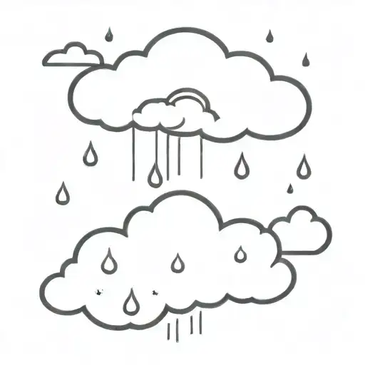 Rain Cloud Ornamental Sun Peaking Out Of Cloud