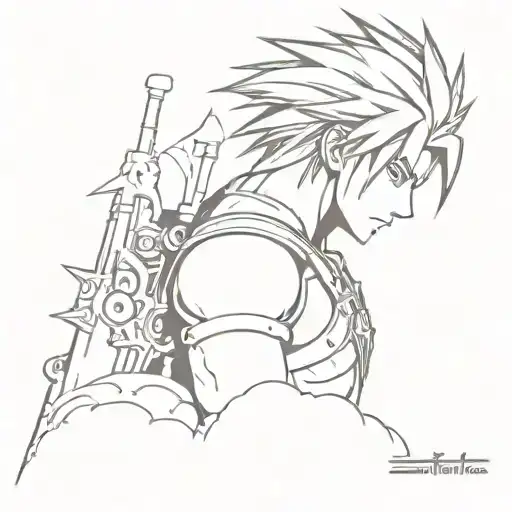 Final Fantasy 7 Midgar With Cloud Strife