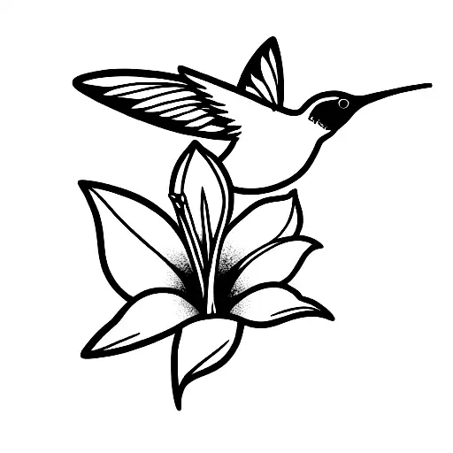 Hummingbird And Lily Of The Valley