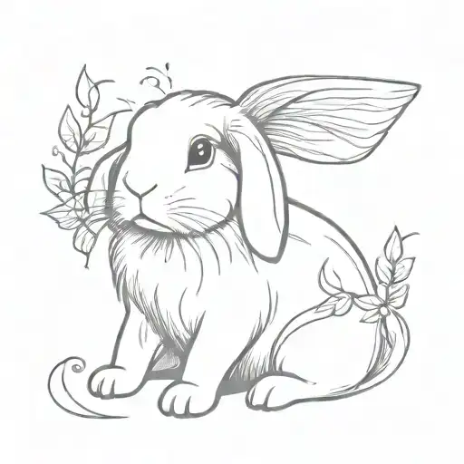 Holland Lop Bunny With Fairy Wings