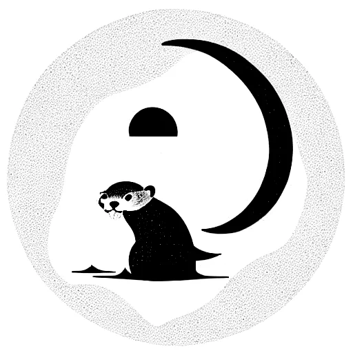 Cute Otter Moon River