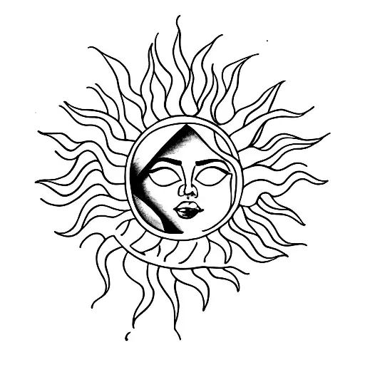 Woman Worshipping The Sun