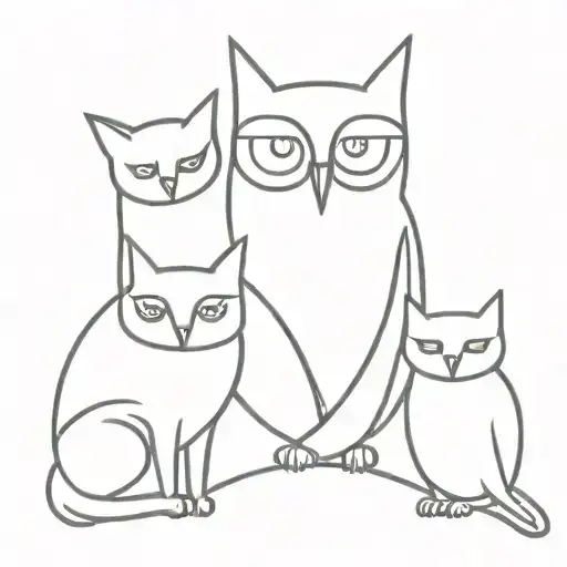 Cat And Owl