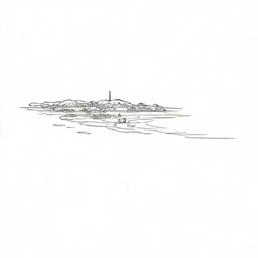 A Small Island In The Middle Of The Ocean