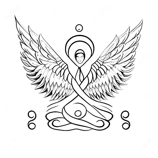 Angel Wings With An A Below