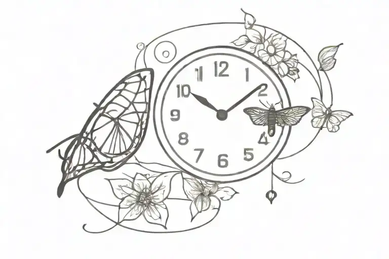 Clock And Moth