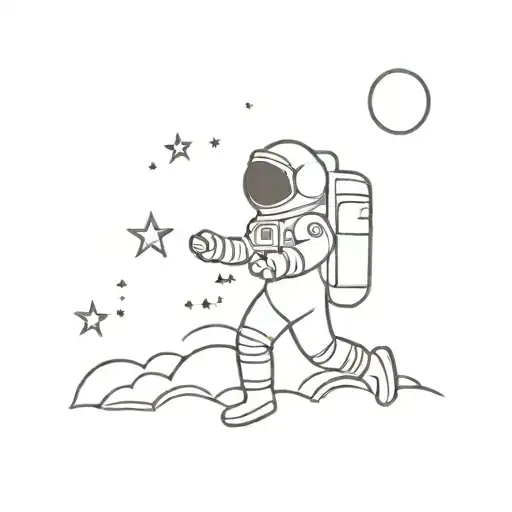 I Love You To The Moon And Back With Astronaut Floating