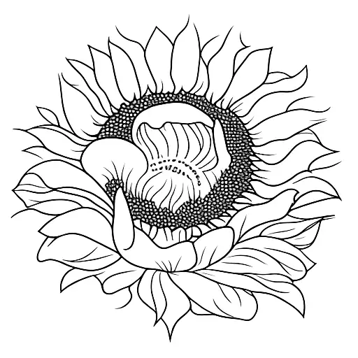Sunflower And Poppy Flower