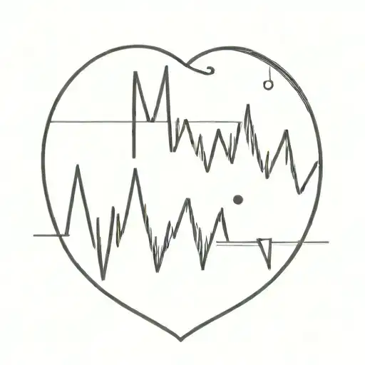 Music With Ekg Heartbeat Line