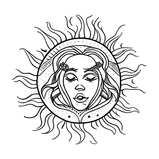 Woman Worshipping The Sun