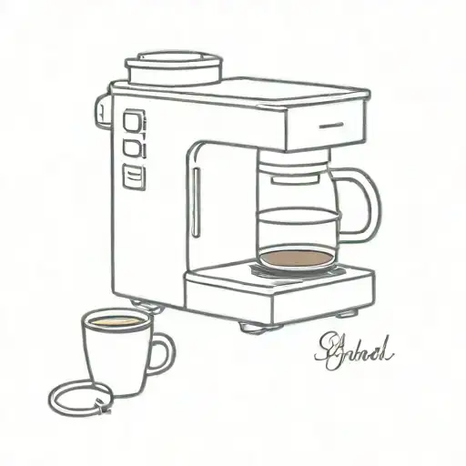 Coffee Maker And A Book Open