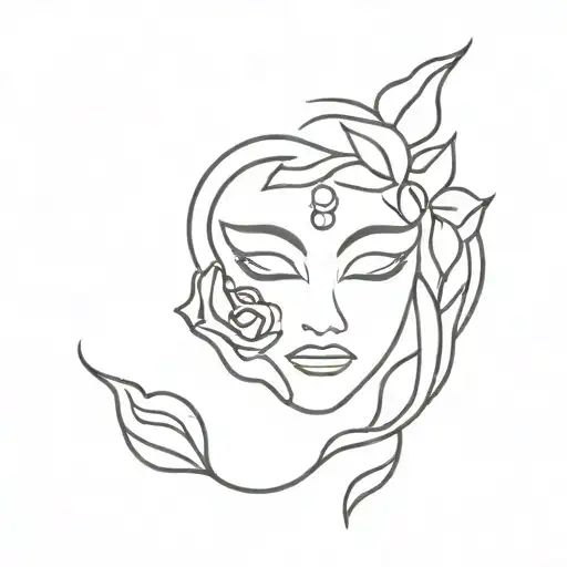 Mask With Rose Petals