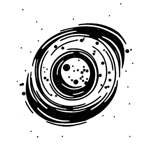 Black Hole In Space Destroying Planets