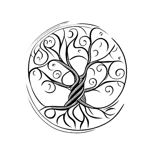 A Tree Of Life With Roots Representing Personal Growth And Branches Symbolizing Spiritual Connection