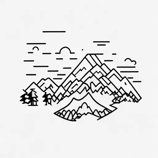 Mountain Scenery And Firefly