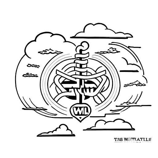 The Word Strength With Clouds And Motivation Work