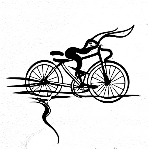 Fish Riding An Old Bike