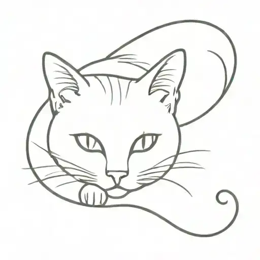 Cat Peeking Over The Egde