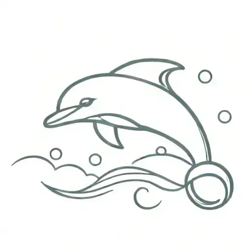Dolphin With Letter N