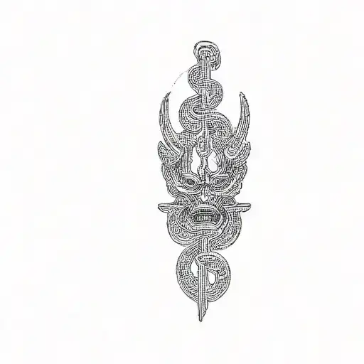 A Japanese Demon With A Sword