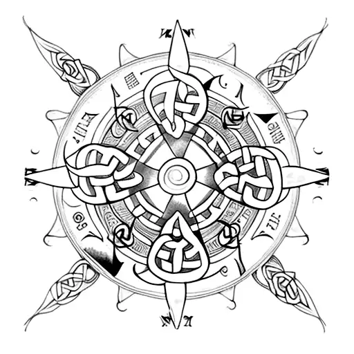 Celtic Dragon Compass Storm