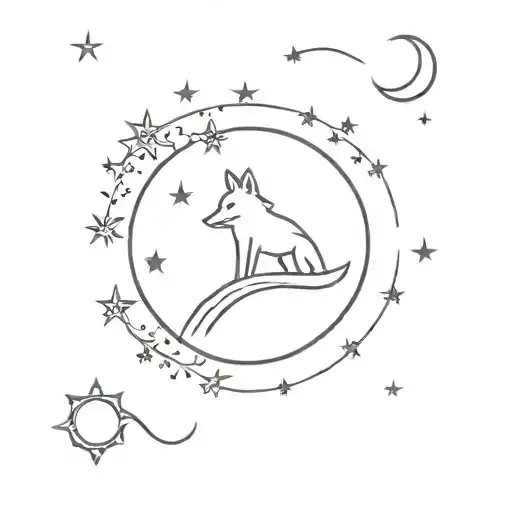 Fox Aquarius Bracelet Moon And Stars