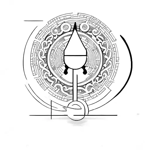 Libra Scale Symbol With Tai Chi Symbol