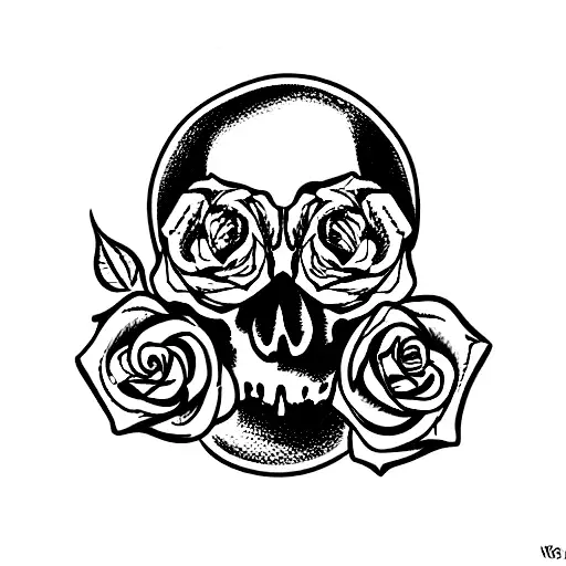 Skull With Rose