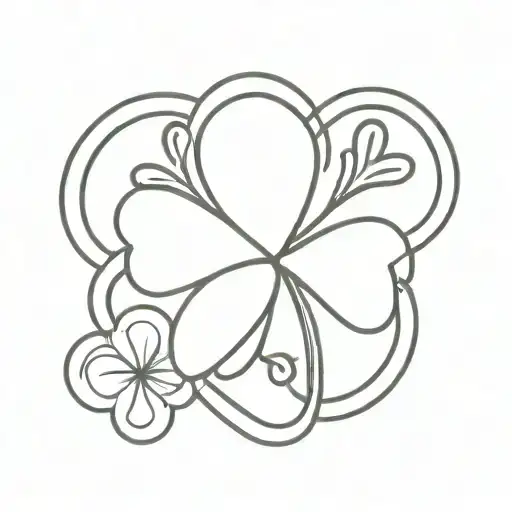 Four Leaf Clover Next To An L