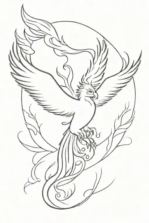 Phoenix Rising From Open Book