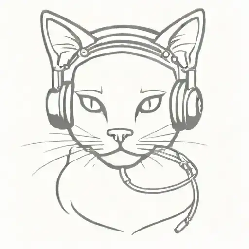 A Cat Using Headphones As A Toy