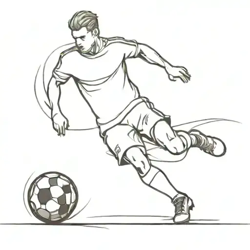 Dynamic Soccer Player In Action