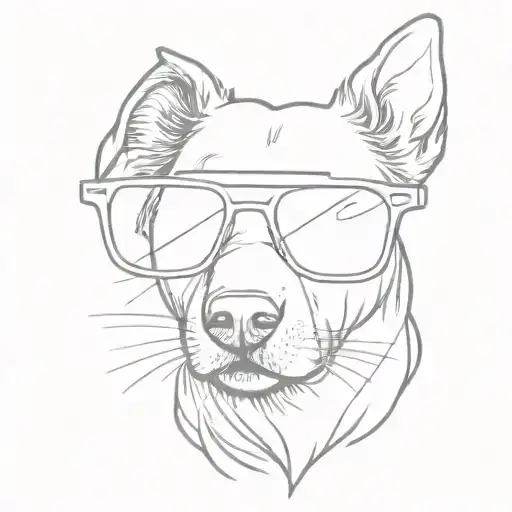 Dog Looking Over The Top Of Sunglasses