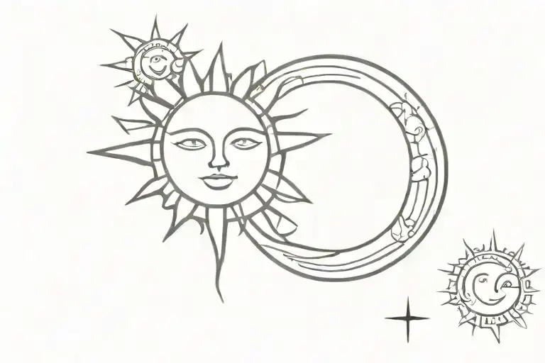 Sun And Moon Shining