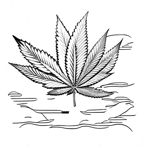 Marijuana Leaf In The Shape Of A Vintage Car