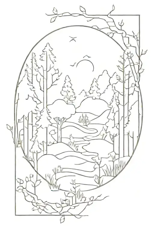 A Mystical Forest With Hidden Gems Scattered Among The Trees And Wildlife