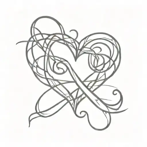 Tattoo In Memory Of Son And Dad Heart Cardiogram Infinity Sign