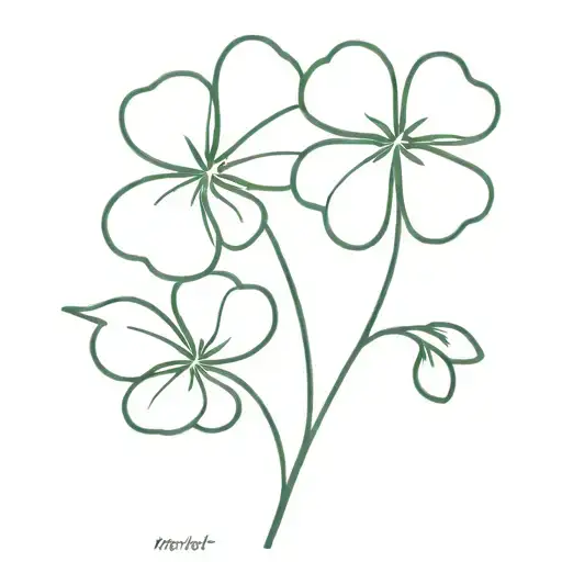 4 Leaf White Clover Without Anything Else