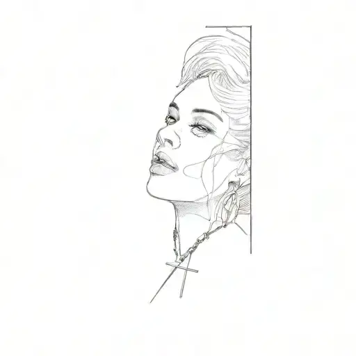 A Girl With A Cross Necklace