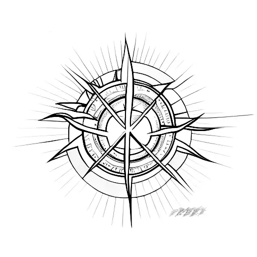 Christian Cross With Clouds And Sun